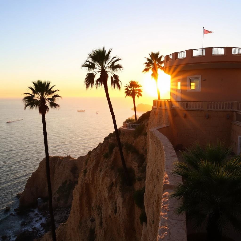 Balcón de Europa in Nerja at sunset